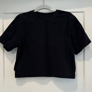 Lululemon Boxy Black Cropped T-Shirt